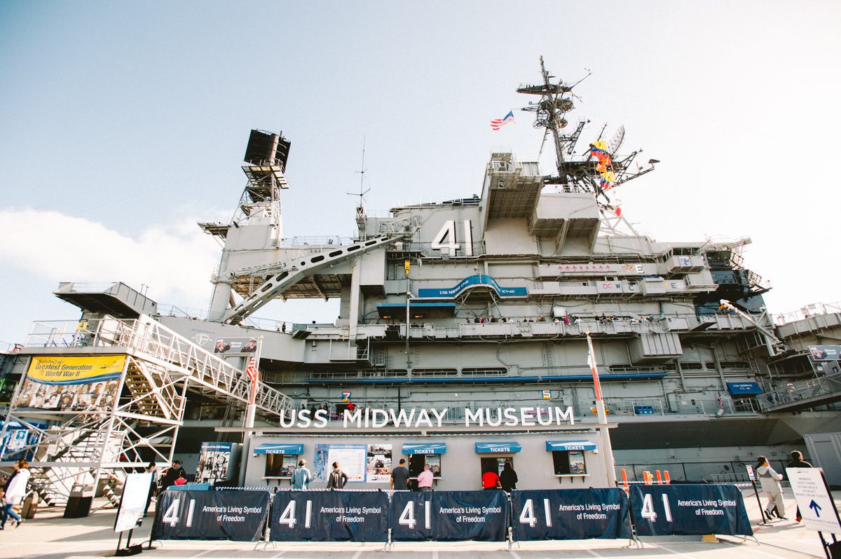 USS Midway Engagement Shoot with Pismo Beach Photographer