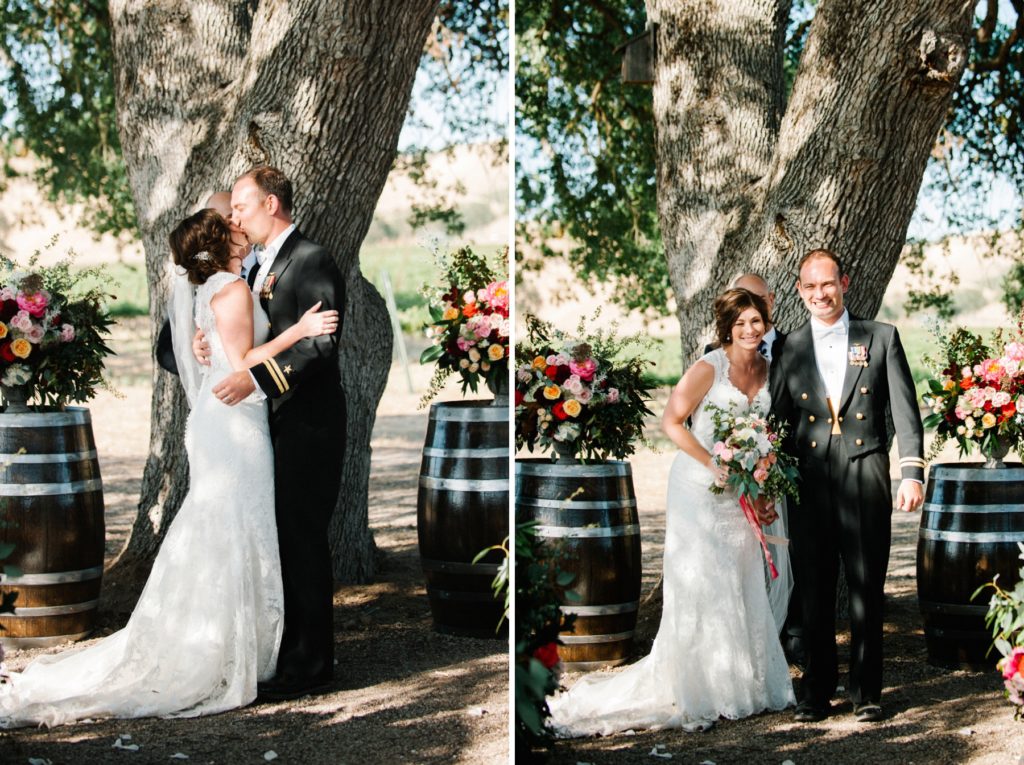 Pronounced Husband and Wife at Wedding Ceremony at Cass Winery Wedding photographed by Austyn Elizabeth Photography
