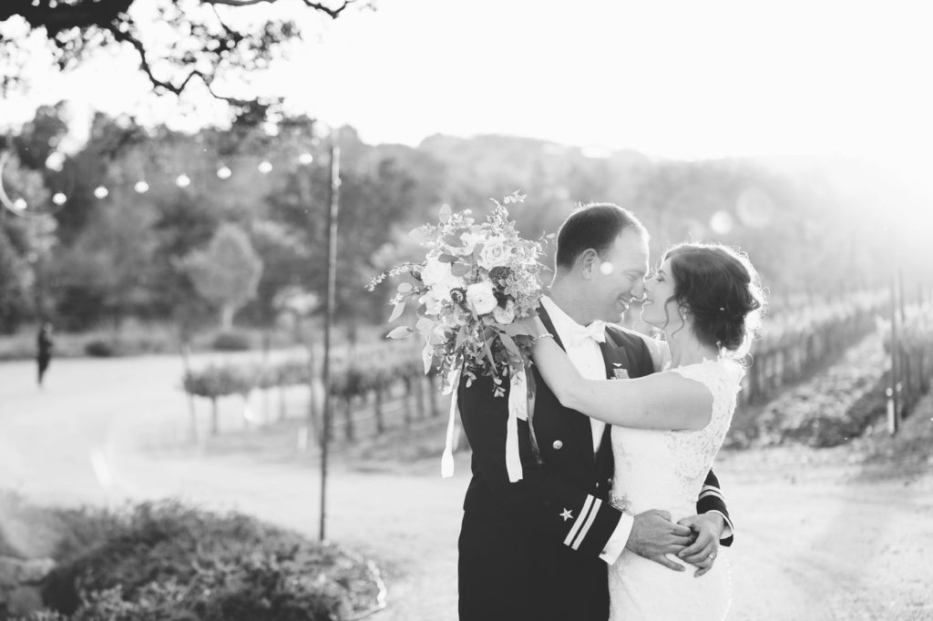 Bride and Groom at Cass Winery Wedding in Paso Robles by Austyn Elizabeth Photography