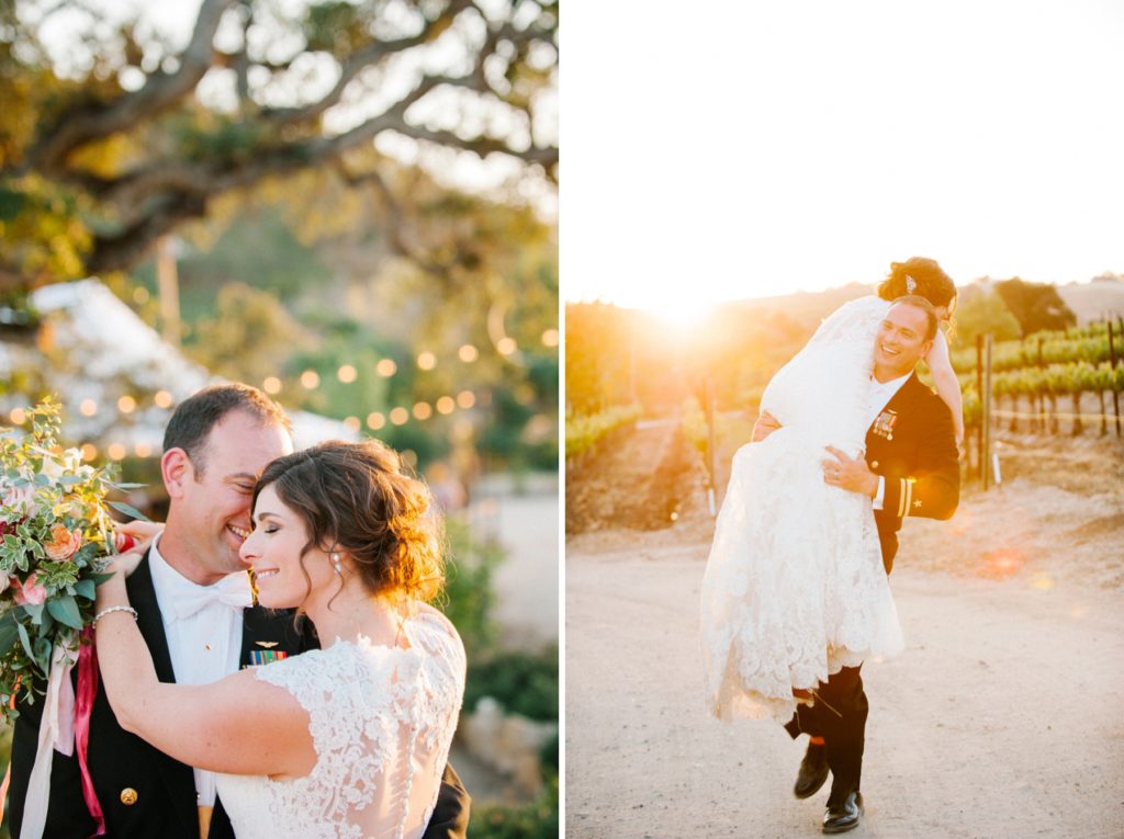 Bride and Groom at Cocktail hour during Cass Winery wedding by San Luis Obispo Wedding Photographer Austyn Elizabeth Photography