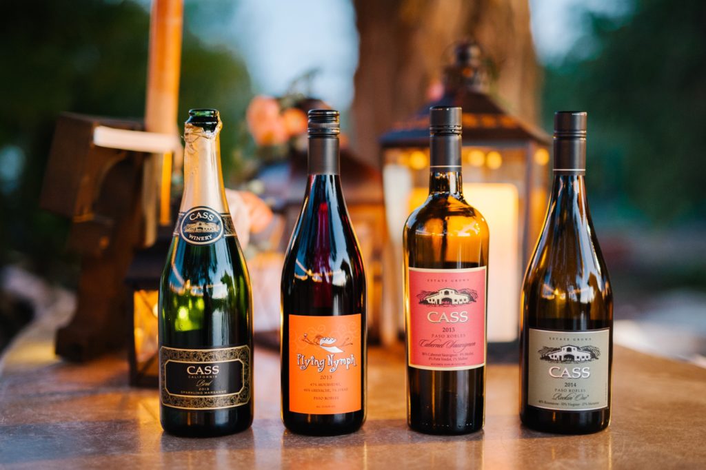 Wine served at Cass Winery Wedding in Paso Robles by Austyn Elizabeth Photography
