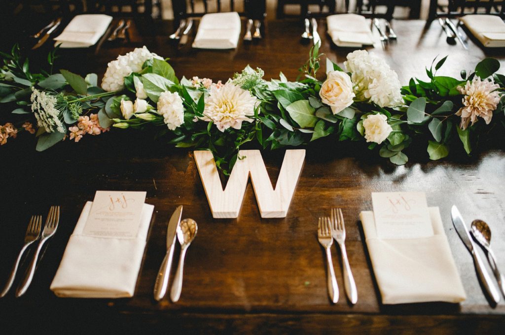 Rectangle Tables at Della Terra Estes Park Wedding by San Luis Obsipo Photographer Austyn Elizabeth Photography