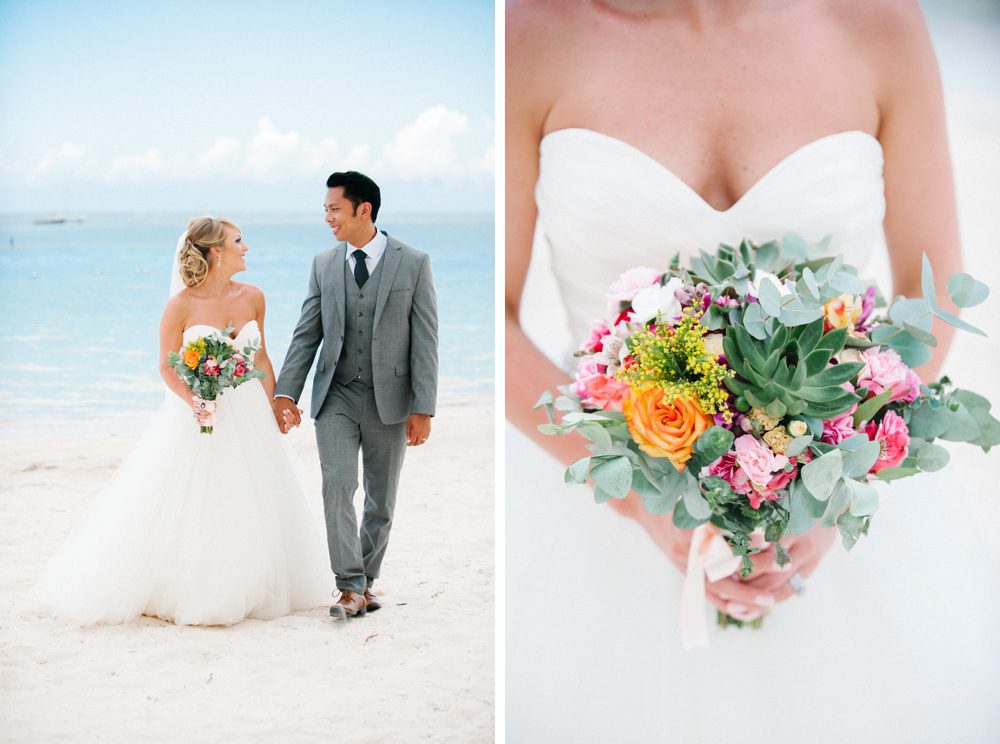 A romantic destination Caribbean wedding at Jellyfish Restaurant in Punta Cana, Dominican Republic by Colorado wedding photographer Candice Benjamin Photography, assisted by San Luis Obispo wedding photographer Austyn Elizabeth Photography.