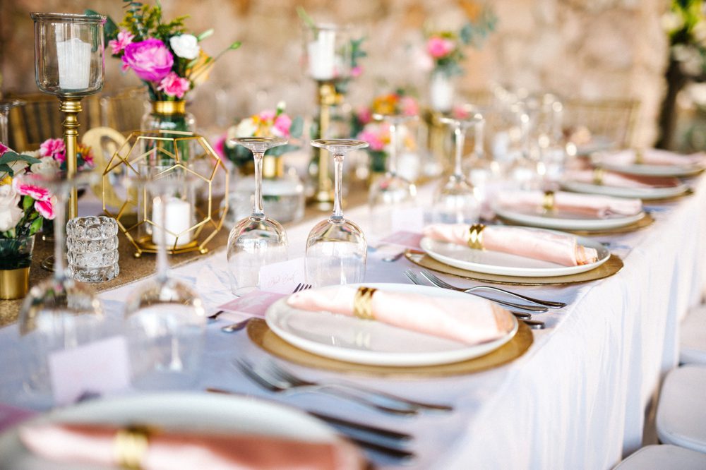 Pink, Gold and sage romantic destination Caribbean wedding at Jellyfish Restaurant in Punta Cana, Dominican Republic by Colorado wedding photographer Candice Benjamin Photography, assisted by San Luis Obispo wedding photographer Austyn Elizabeth Photography.