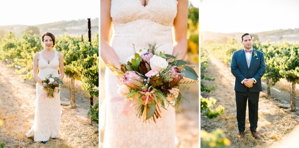 Katie Noonan's Design flowers bridal bouquets at Cass Winery wedding photographed by san luis obispo wedding photographers Austyn Elizabeth Photography