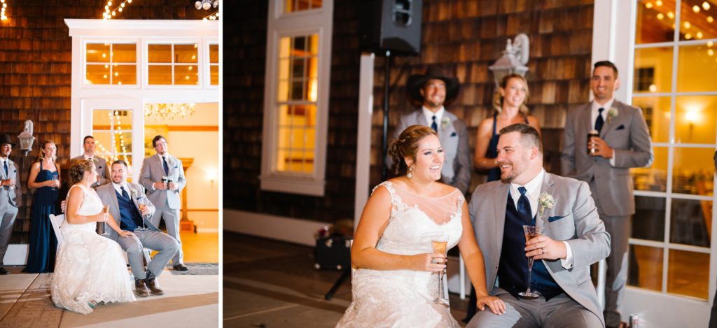 During toasts at Spanish Oaks Wedding by San Luis Obispo Wedding Photographers Austyn Elizabeth Photography