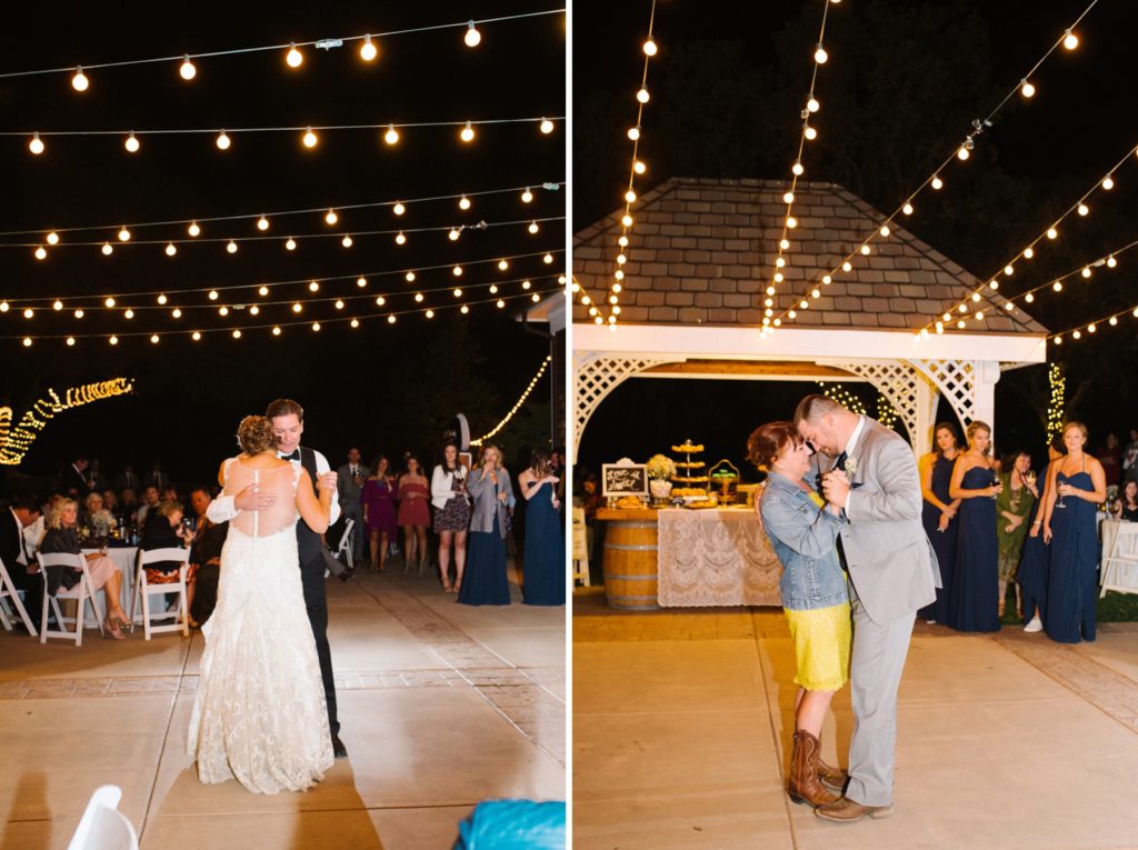 Father daughter, mother son dances at Spanish Oaks Wedding by San Luis Obispo Wedding Photographers Austyn Elizabeth Photography