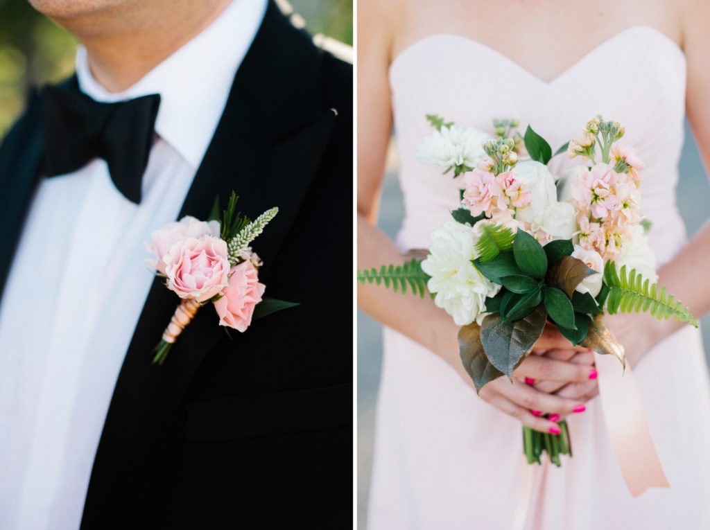 Orange Blossom's Floral bouquets and boutineers at Mountain Winery Wedding by Austyn Elizabeth Photography