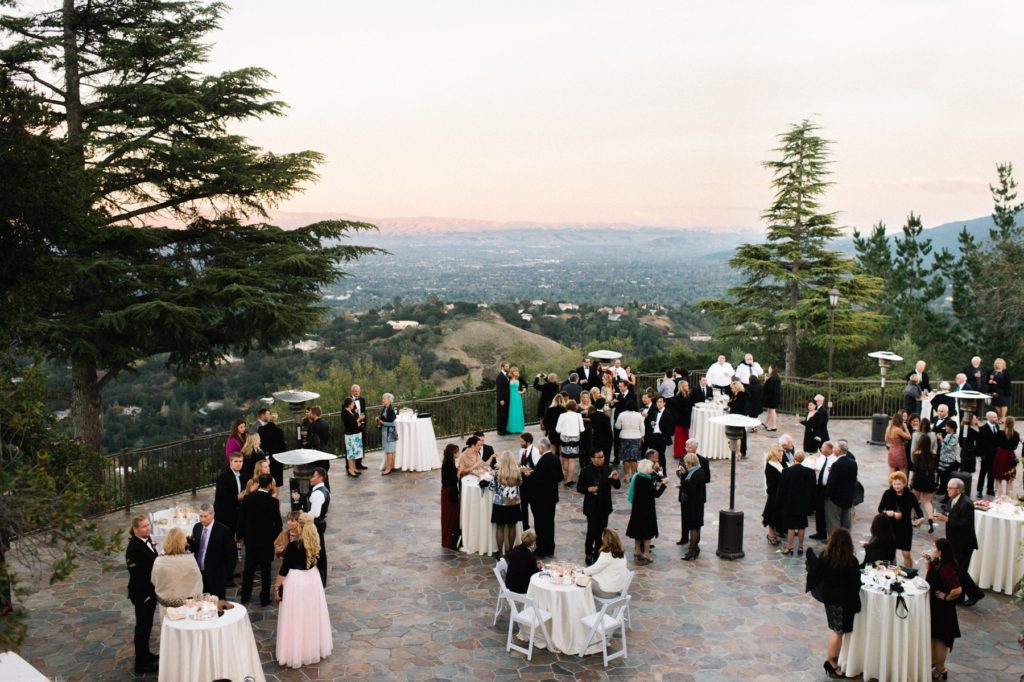 Cocktail hour overlooking San Jose at Mountain Winery Wedding in Saratoga Wedding by Austyn Elizabeth Photography