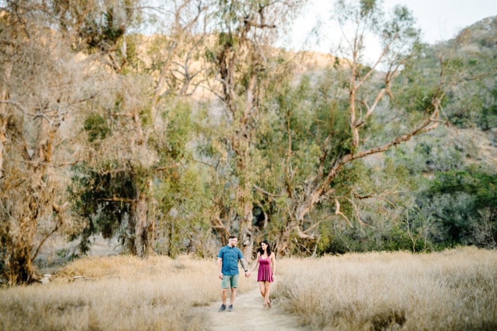 In a Eucalyptus grove in Avalon Catalina Island Anniversary Session by San Luis Obispo Wedding Photographers Austyn Elizabeth Photography