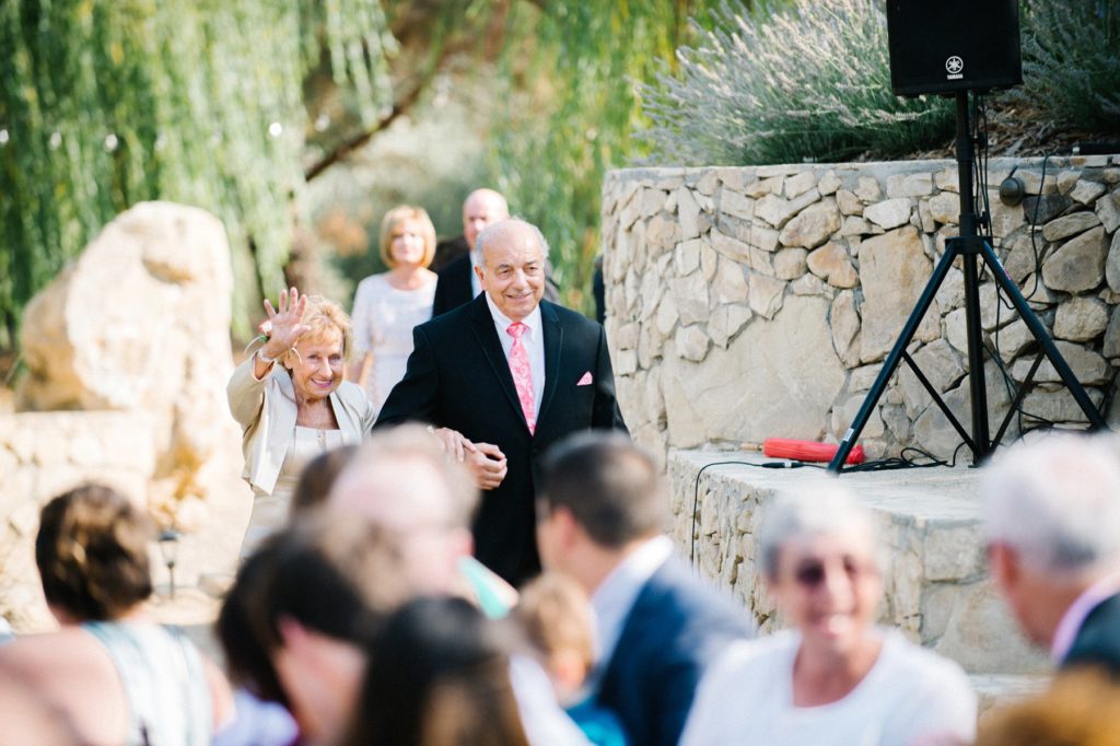 Grandparents walking down the isle at Terra Mia Wedding Ceremony in Paso Robles by Austyn Elizabeth Photography