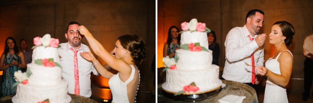 Cutting of the Cake at Terra Mia Wedding by Paso Robles Wedding Photographer Austyn Elizabeth Photography