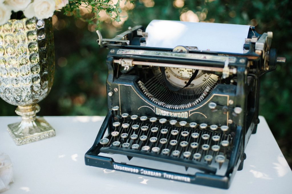 Old Typewriter at Wedding