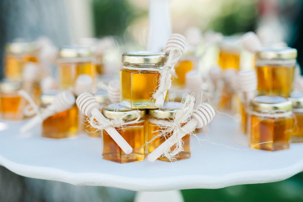 Honey Wedding Favors at Grace Maralyn Estates and Garden Wedding by Austyn Elizabeth Photography