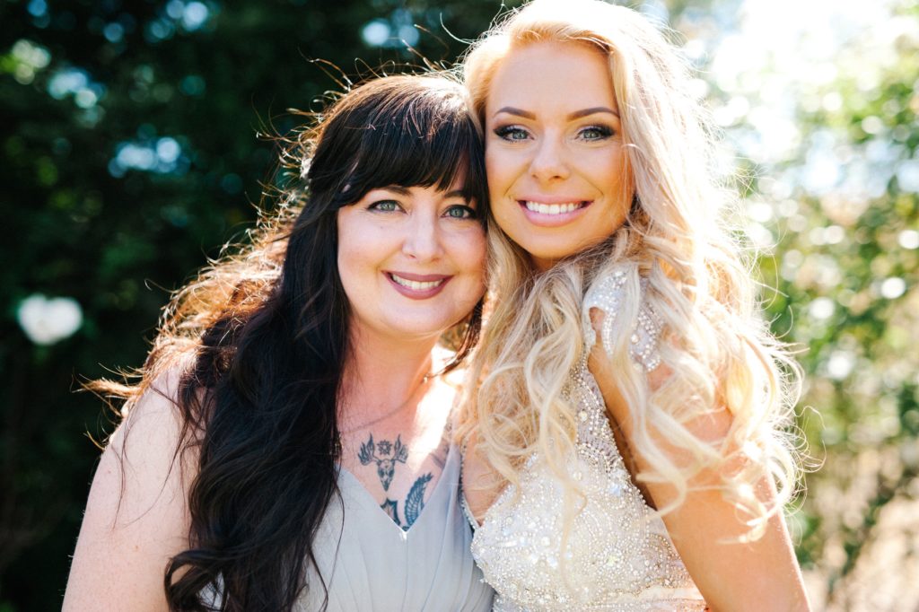 Bride and Maid of Honor at Grace Maralyn Estates and Garden Wedding by Austyn Elizabeth Photography