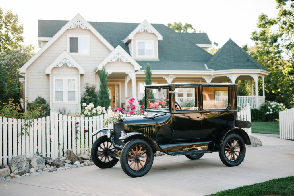 Ford Model T at Grace Maralyn Estates and Garden Wedding by Austyn Elizabeth Photography