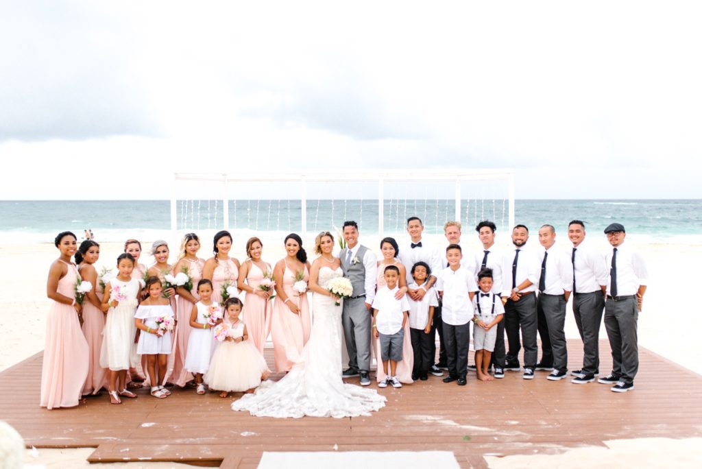 Wedding Party Hard Rock Resort Punta Cana Wedding by San Luis Obispo Wedding Photographers Austyn Elizabeth Photography