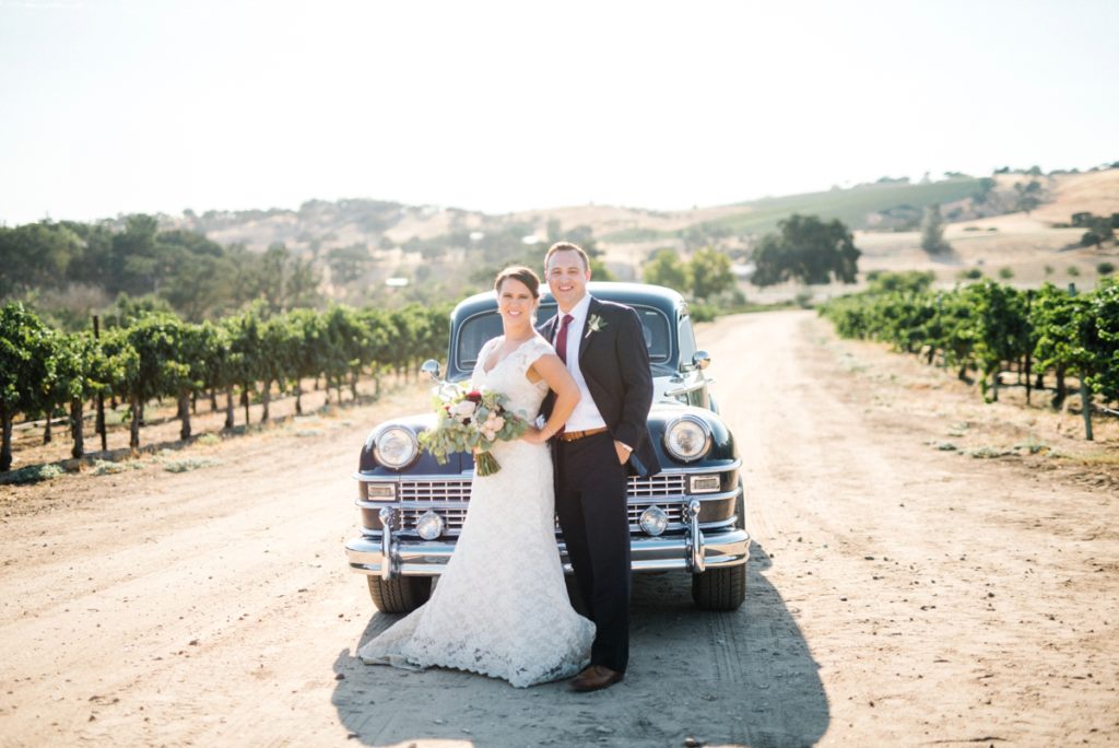 Bride and groom at cass winery wedding by paso robles wedding photographer Austyn Elizabeth Photography