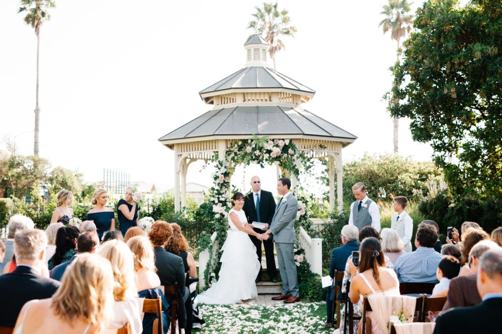 Bride and Groom at Ceremony site at Cass House Wedding by Austyn Elizabeth