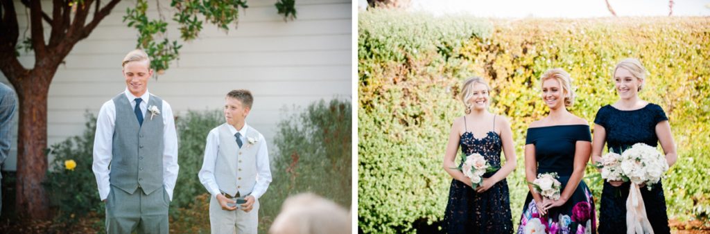 Bridesmaids and Groomsmen are the bride and grooms children at Cass House wedding by Cayucos Wedding Photographers Austyn Elizabeth
