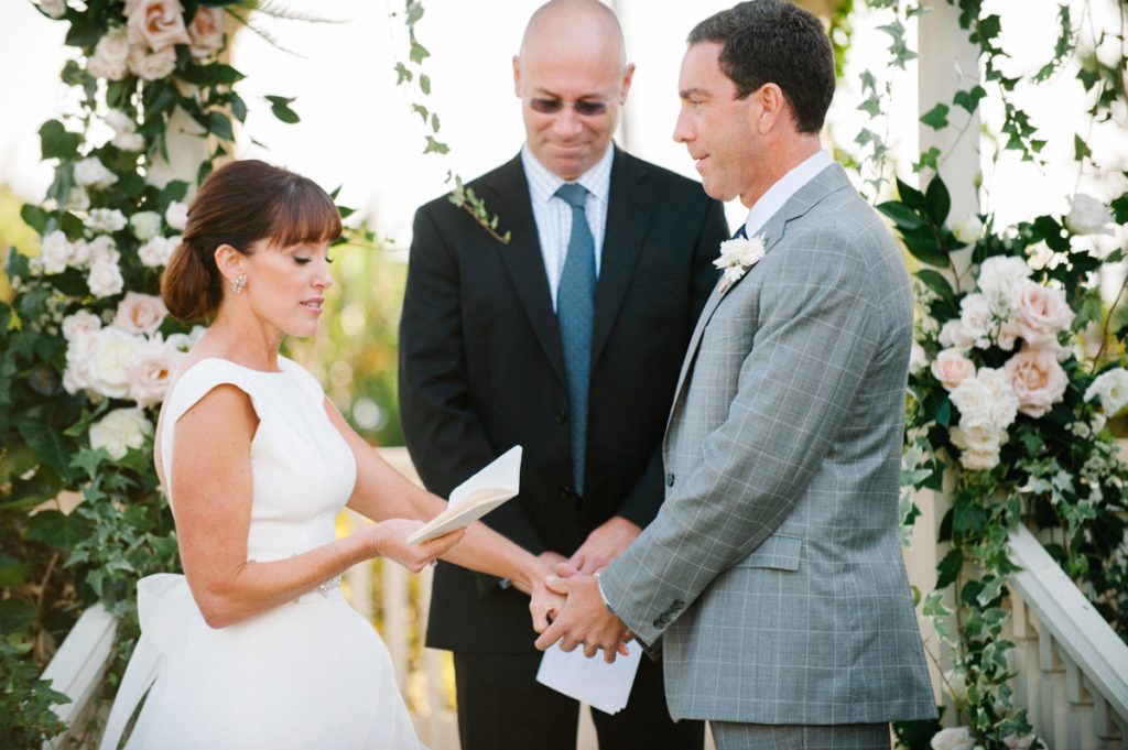 Bride says vows at Cass House Wedding by Austyn Elizabeth