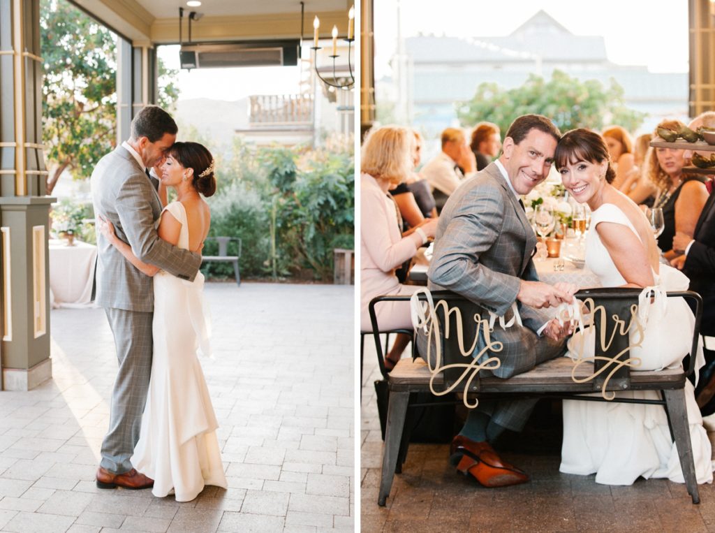 Bride and Groom dance at sunset at Cass House Wedding by San Luis Obispo Wedding Photographer Austyn Elizabeth