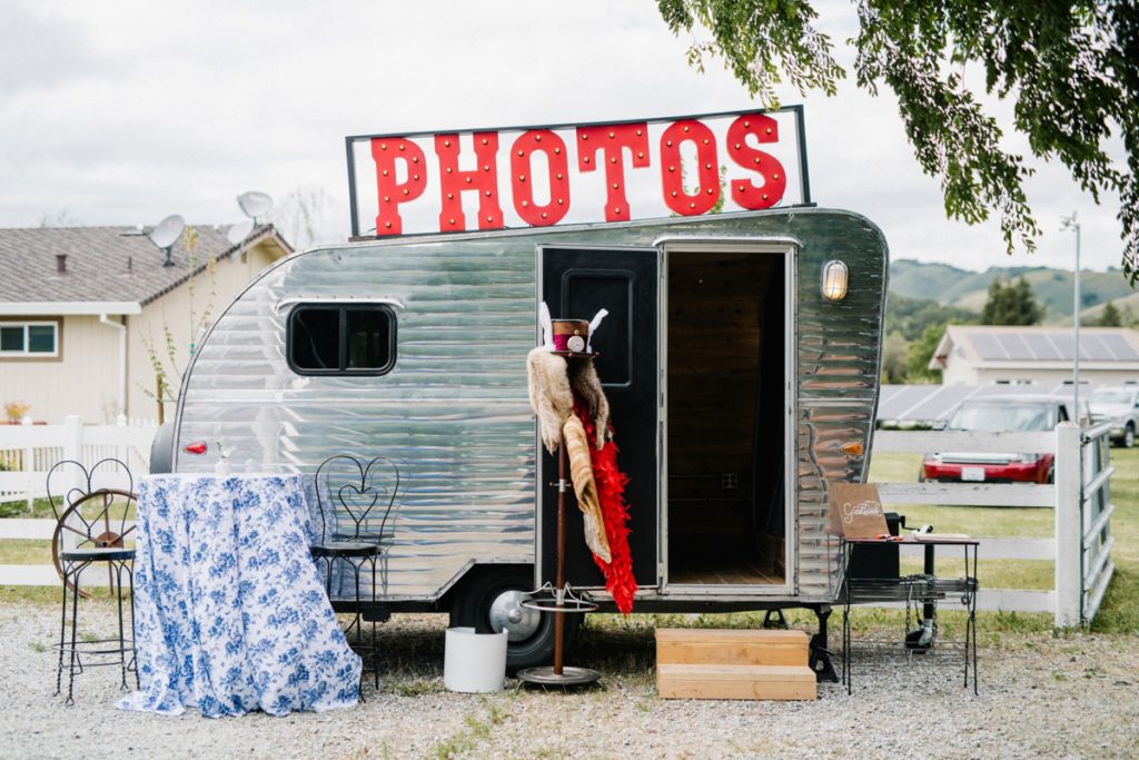 Penny & Co Vintage Camper Trailer Photo booth by San Luis Obispo Wedding Photographers Austyn Elizabeth Photography