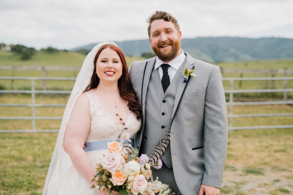 Bride and Groom at Gilroy Wedding by San Luis Obispo Wedding Photographer Austyn Elizabeth
