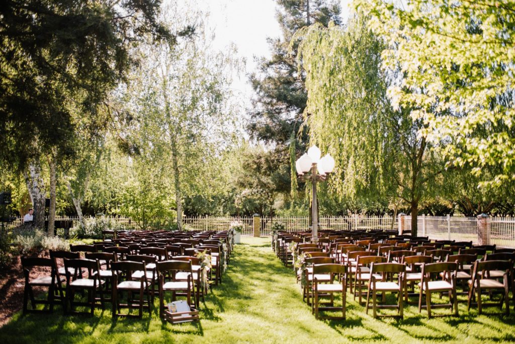Ceremony site at private estate at Almond Grove Wedding by Pismo Beach Wedding Photographer Austyn Elizabeth Ford