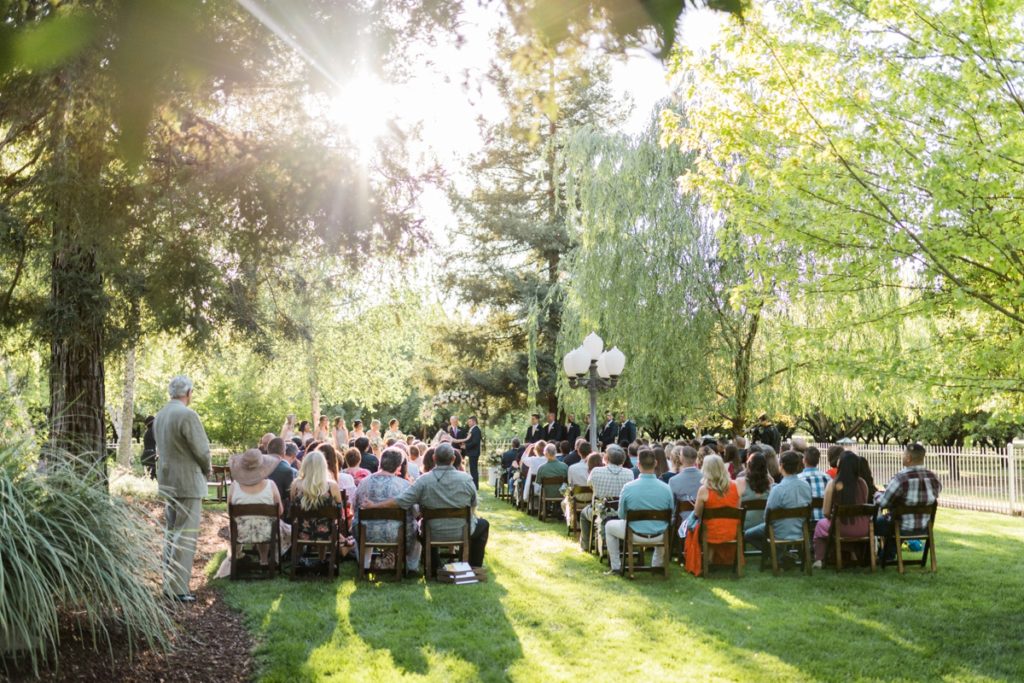 Wedding Ceremony in at Almond Grove Wedding by Paso Robles Wedding Photographer Austyn Elizabeth Ford