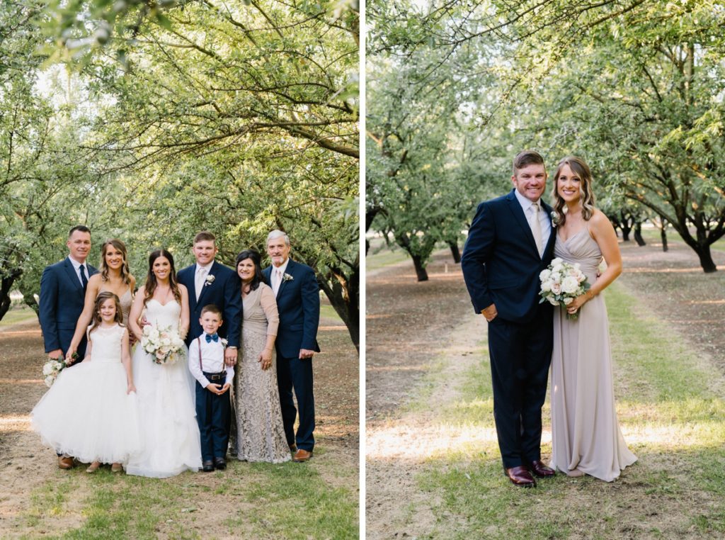 Family at at Almond Grove Wedding by Paso Robles Wedding Photographer Austyn Elizabeth Ford