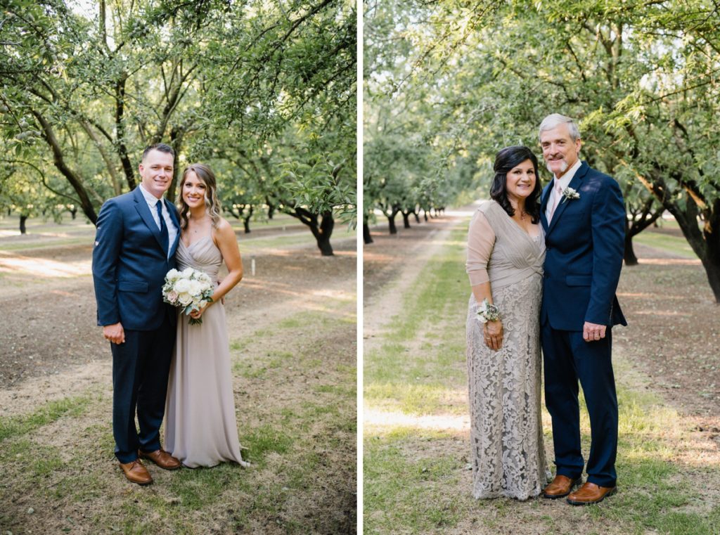 Grooms family at at Almond Grove Wedding by Paso Robles Wedding Photographer Austyn Elizabeth Ford