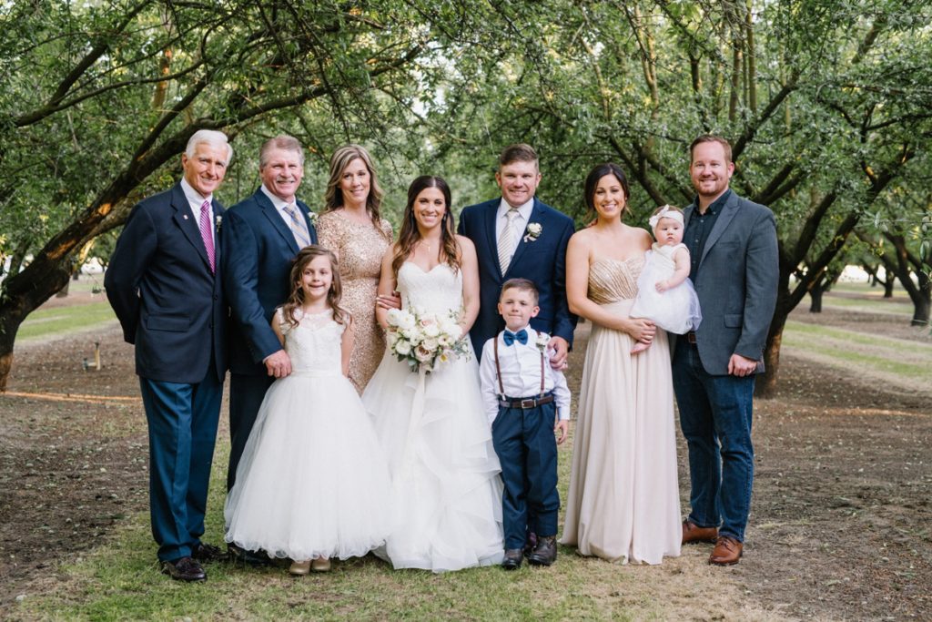 Family in at Almond Grove Wedding by Paso Robles Wedding Photographer Austyn Elizabeth Ford