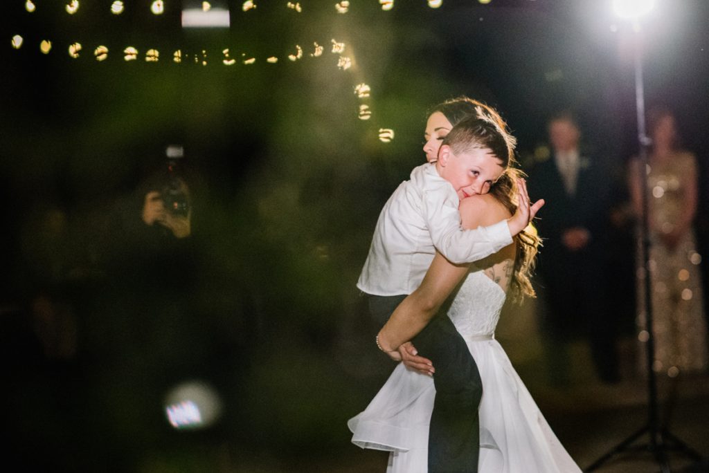 Special Dances at Wedding Reception at Sunset in Almond Grove by SLO Wedding Photographer Austyn Elizabeth Photography