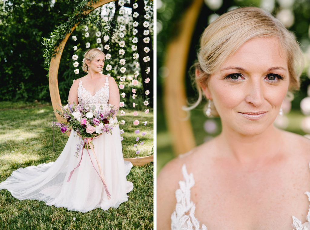 stunning bride at lyons farmette wedding by austyn elizabeth photography