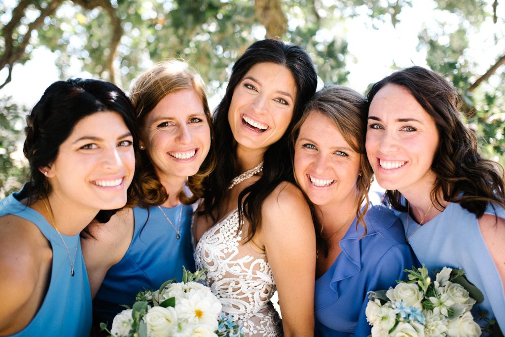 Bride and bridesmaids at Cass Winery Wedding