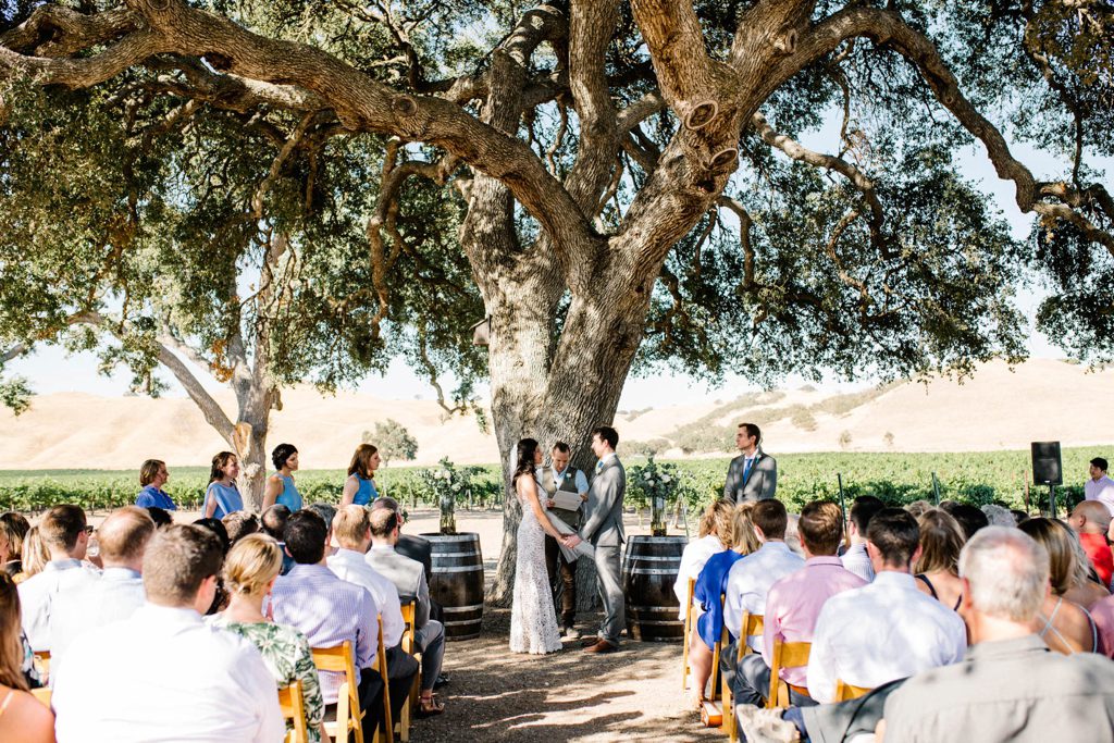 Wedding ceremony at Cass Winery Wedding