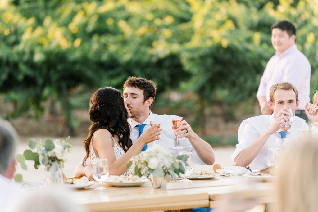 Toasts at Cass Winery Wedding
