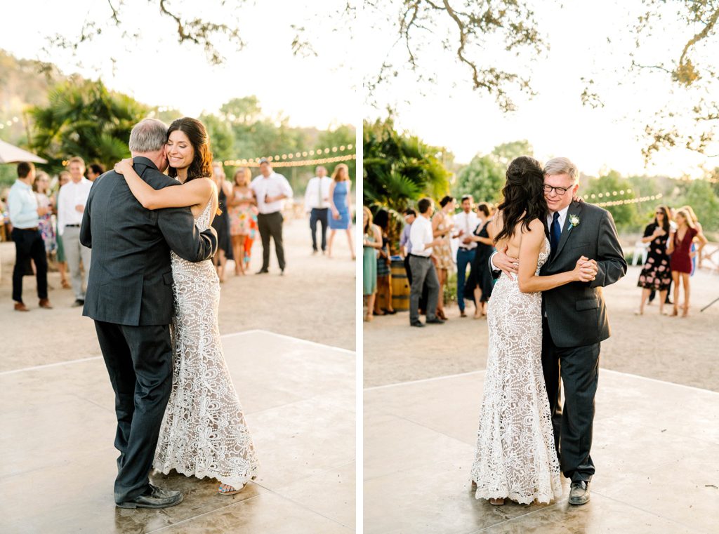 First Dance at Cass Winery with Father Daughter