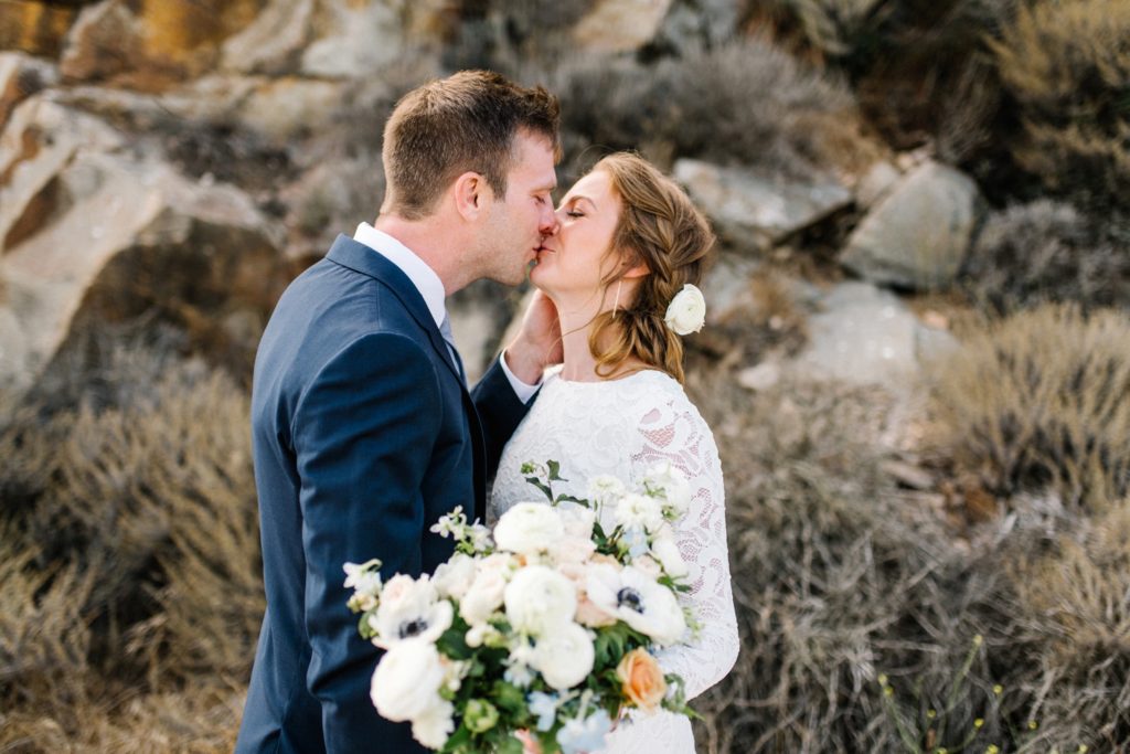 First look captured by Paso Robles Wedding Photographers Austyn Elizabeth Photography.