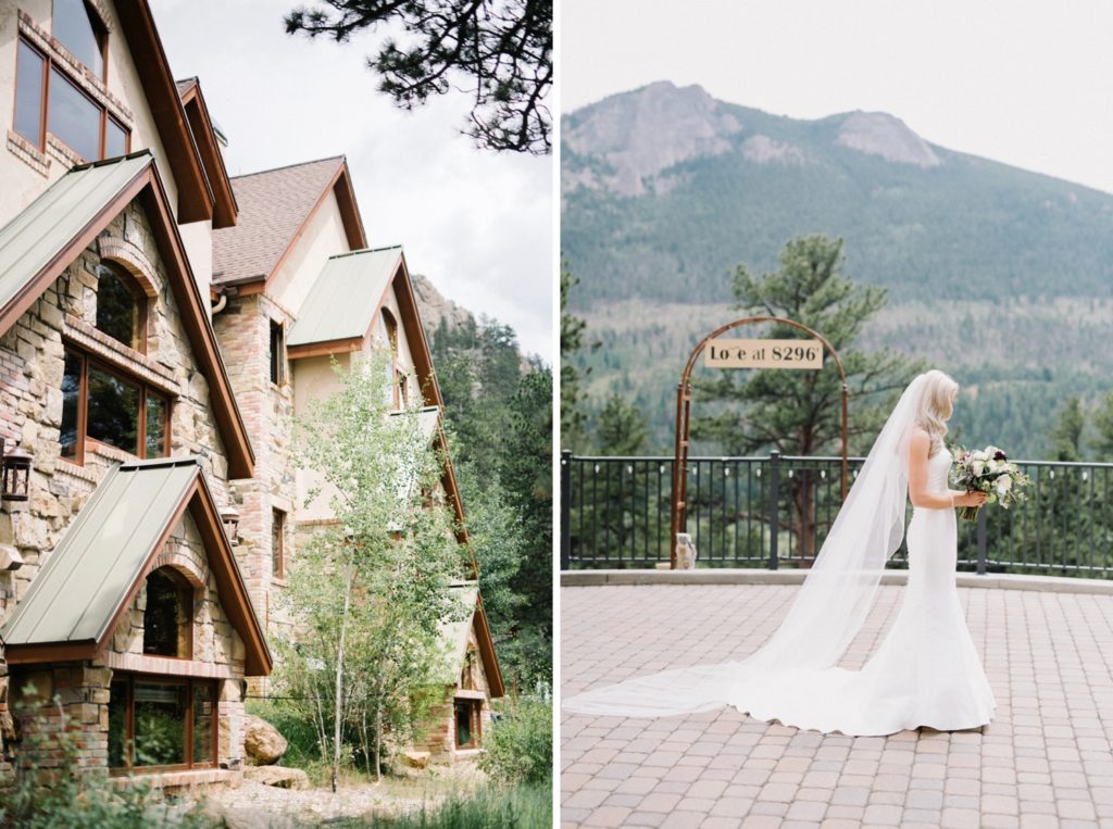 Outside bridal suite at Rocky Mountain Wedding by Estes Park Destination Wedding Photographer Austyn Elizabeth Photography