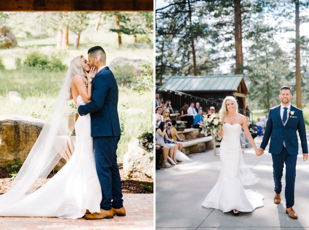 Pronounced Man and Wife at Della Terra Mountain Wedding in Estes Park by San Luis Obispo Wedding Photographer Austyn Elizabeth Photography