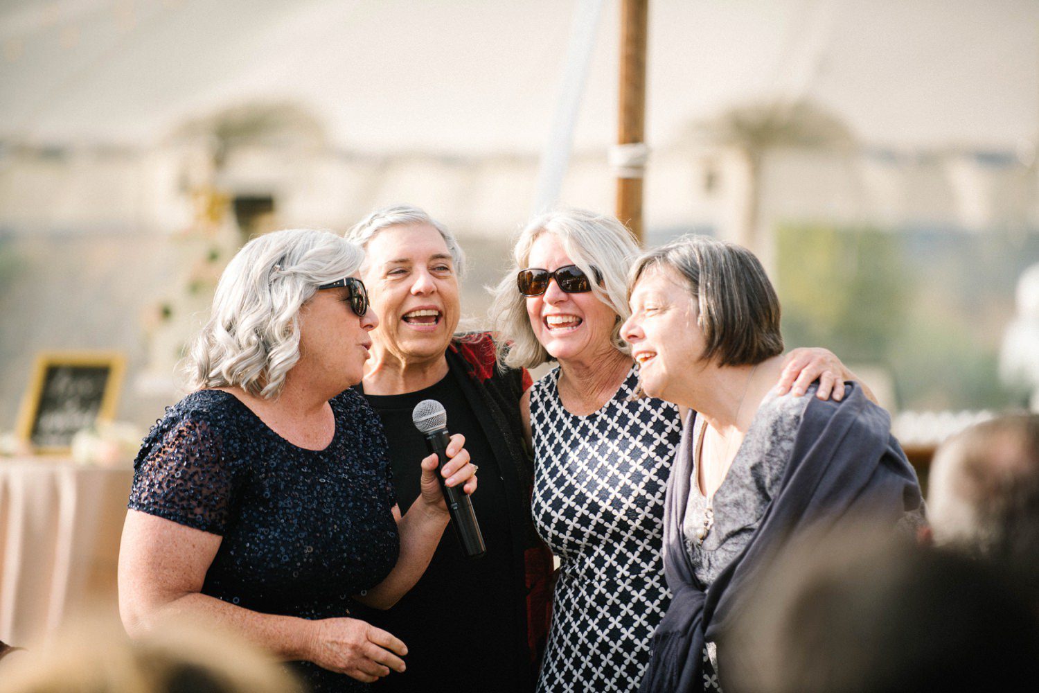 Mother of Groom and Aunts at dance off at Noland Castle Wedding by Avila Wedding Photographer Austyn Elizabeth Photography.