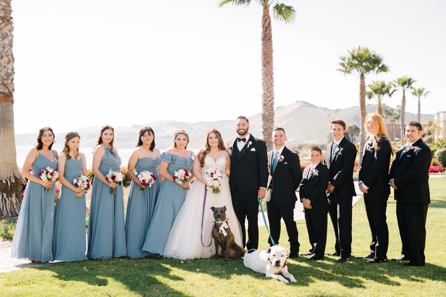 Wedding party at Cliffs Hotel Wedding by California's Central Coast Wedding Photographer Austyn Elizabeth Photography
