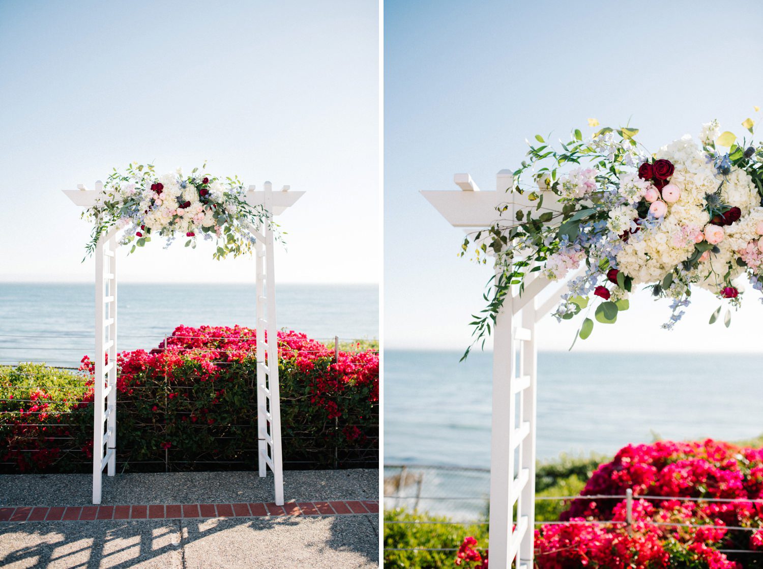Arch for Cliffs Hotel Wedding by Oceano Wedding Photographer Austyn Elizabeth Photography