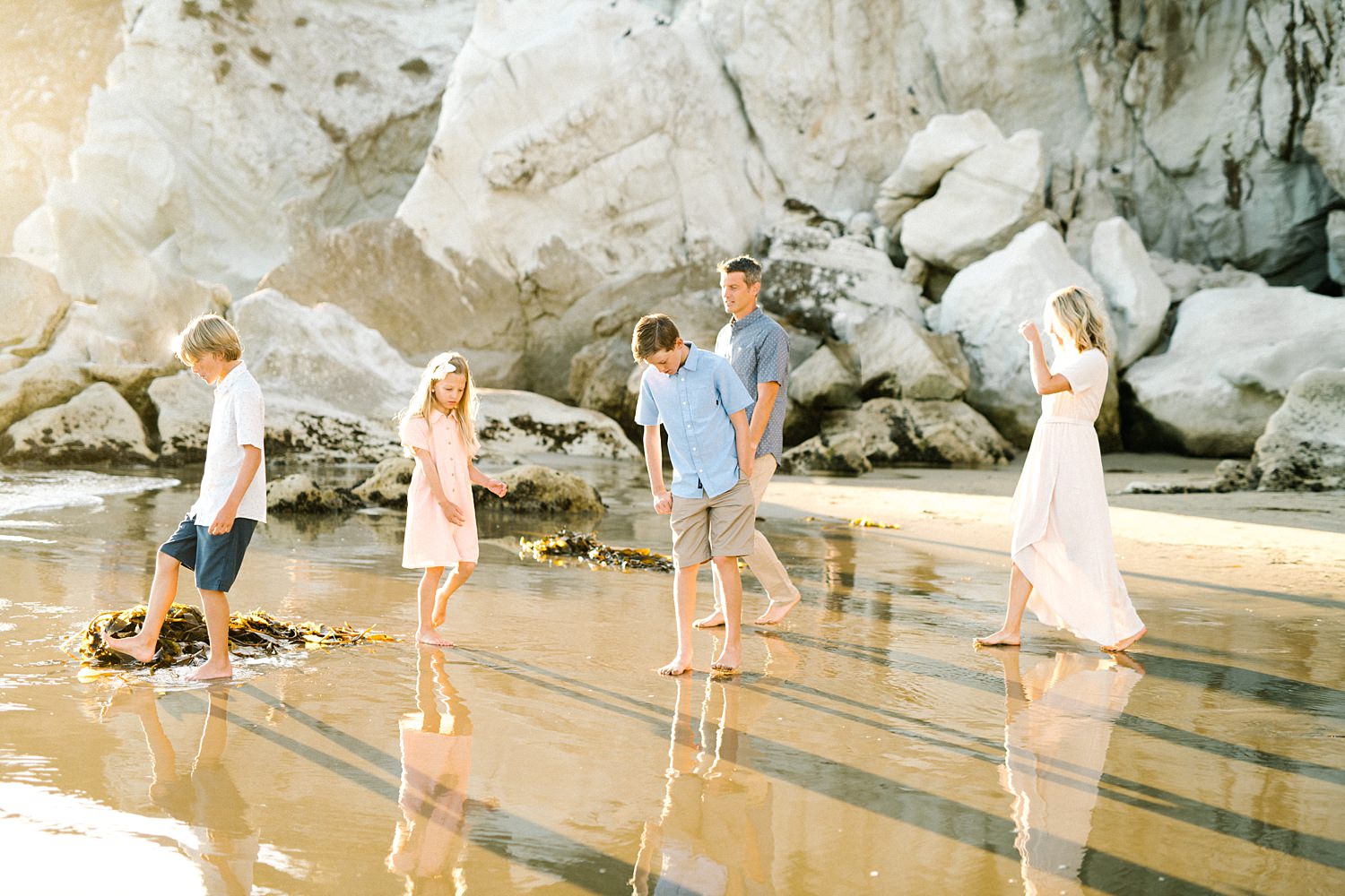 Pismo beach family session by white cliffs by Pismo beach family photographer Austyn Elizabeth Photography