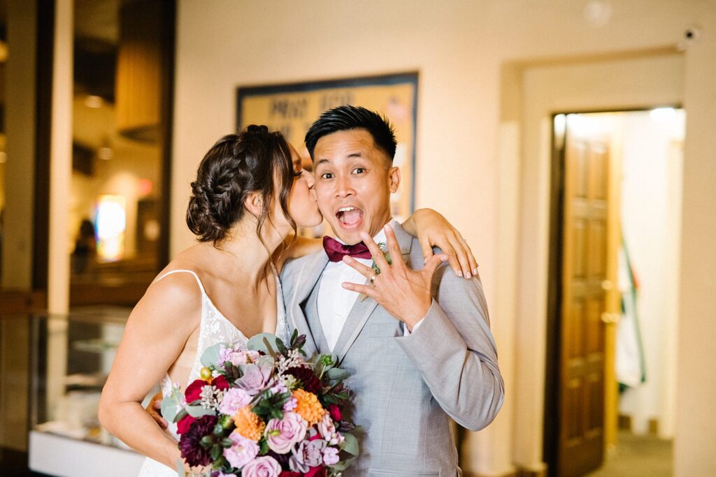 They are married expression at The Casitas Estate Wedding by Arroyo Grande Wedding Photographer Austyn Elizabeth Photography