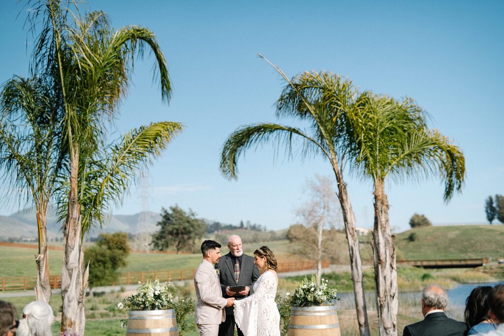 wedding ceremony at La Lomita Ranch Wedding by Bohemian Wedding Photographer Austyn Elizabeth Photography