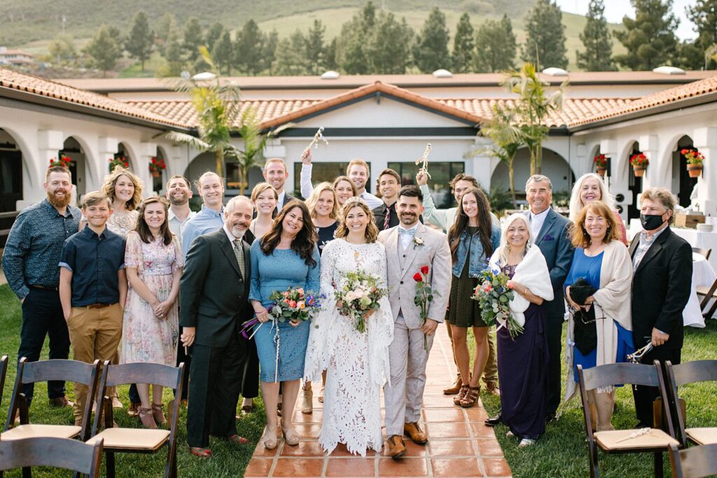 all the wedding guests at La Lomita Ranch Wedding by SLO Wedding Photographer Austyn Elizabeth Photography