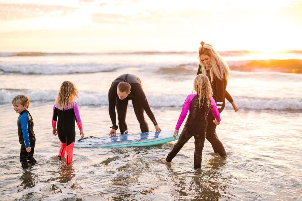 Surfing family theme photo session by Pismo beach family photographer Austyn Elizabeth Photography